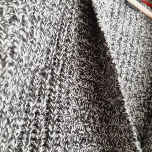 FAR WEST Toggle Button Boyfriend Cardigan Chunky Knit Melange Gray Sz XL - Picture 6 of 13